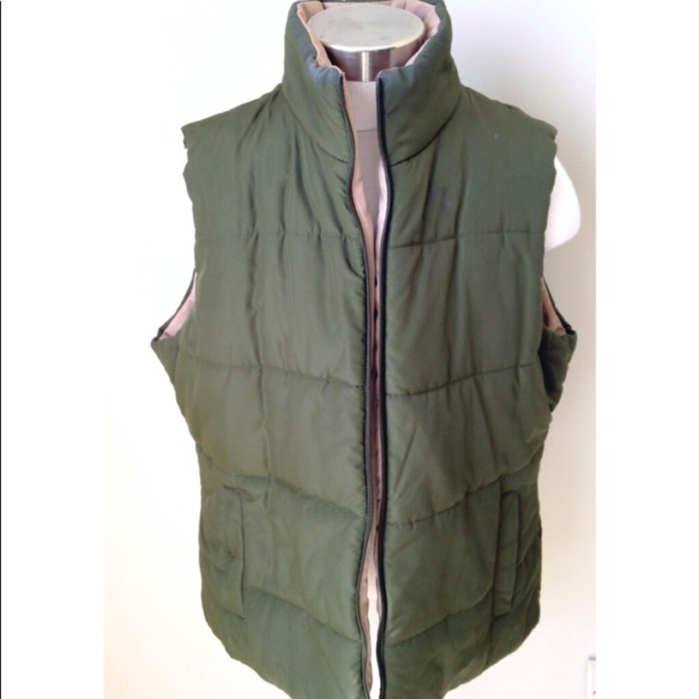 Olive Green Bubble Vest